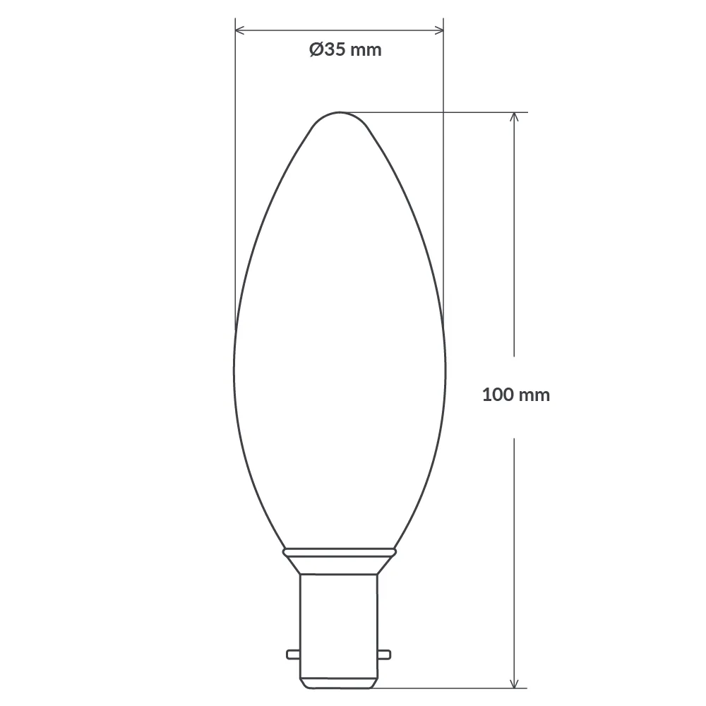 4W Candle LED Bulb B15 Frost in Warm White