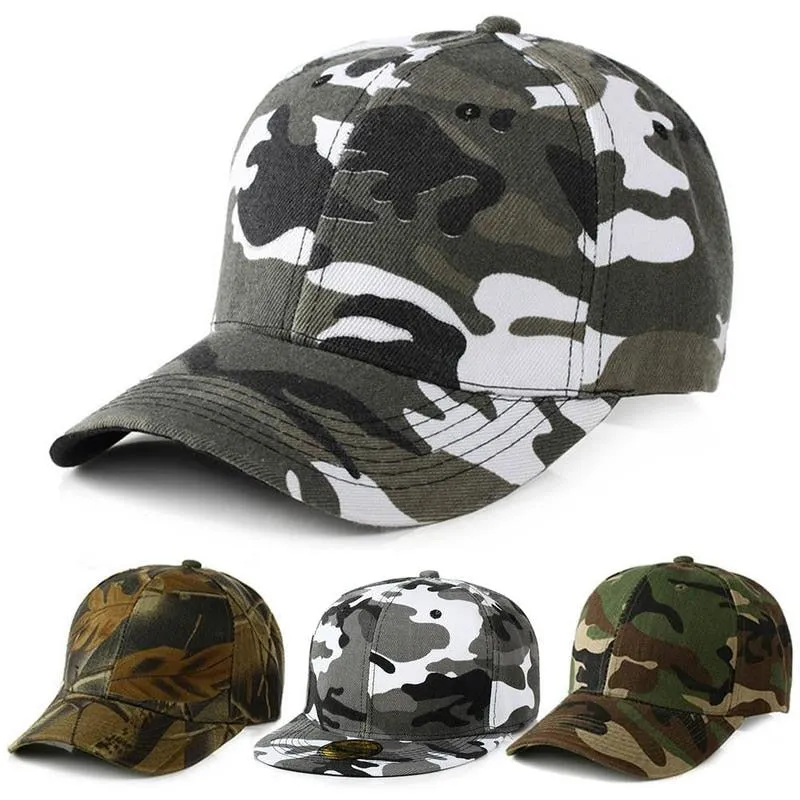 Mens Tactical Camouflage Baseball Cap with Snapback Closure