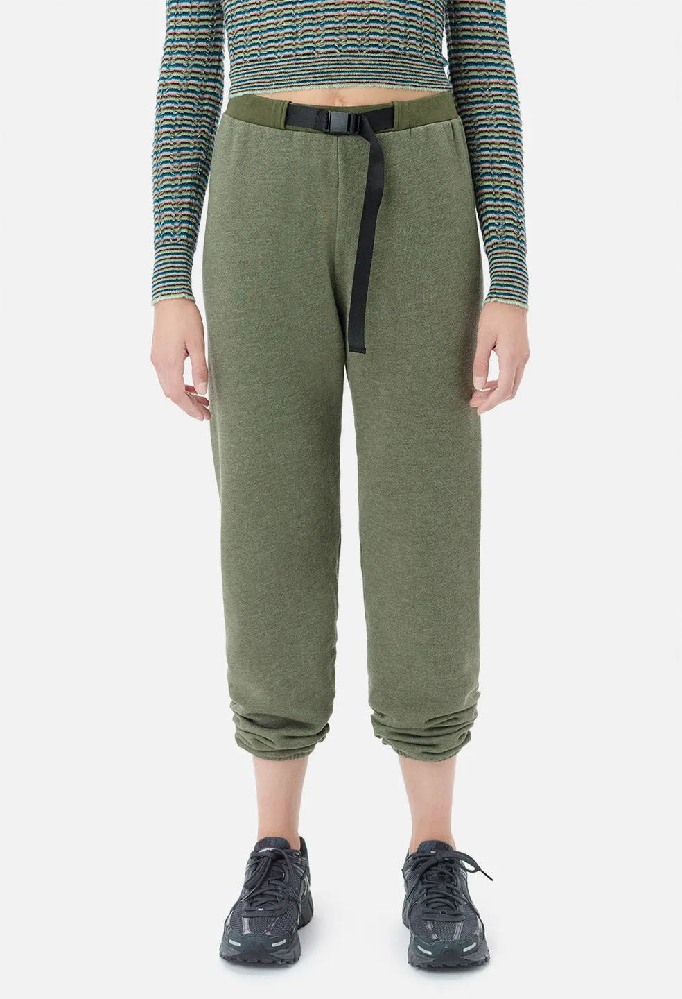 Belted Vintage Fleece Sweatpants / Lichen