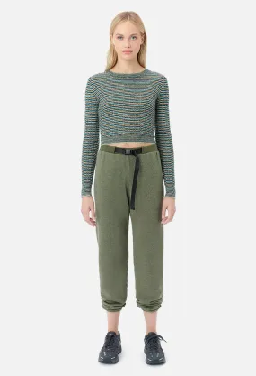 Belted Vintage Fleece Sweatpants / Lichen