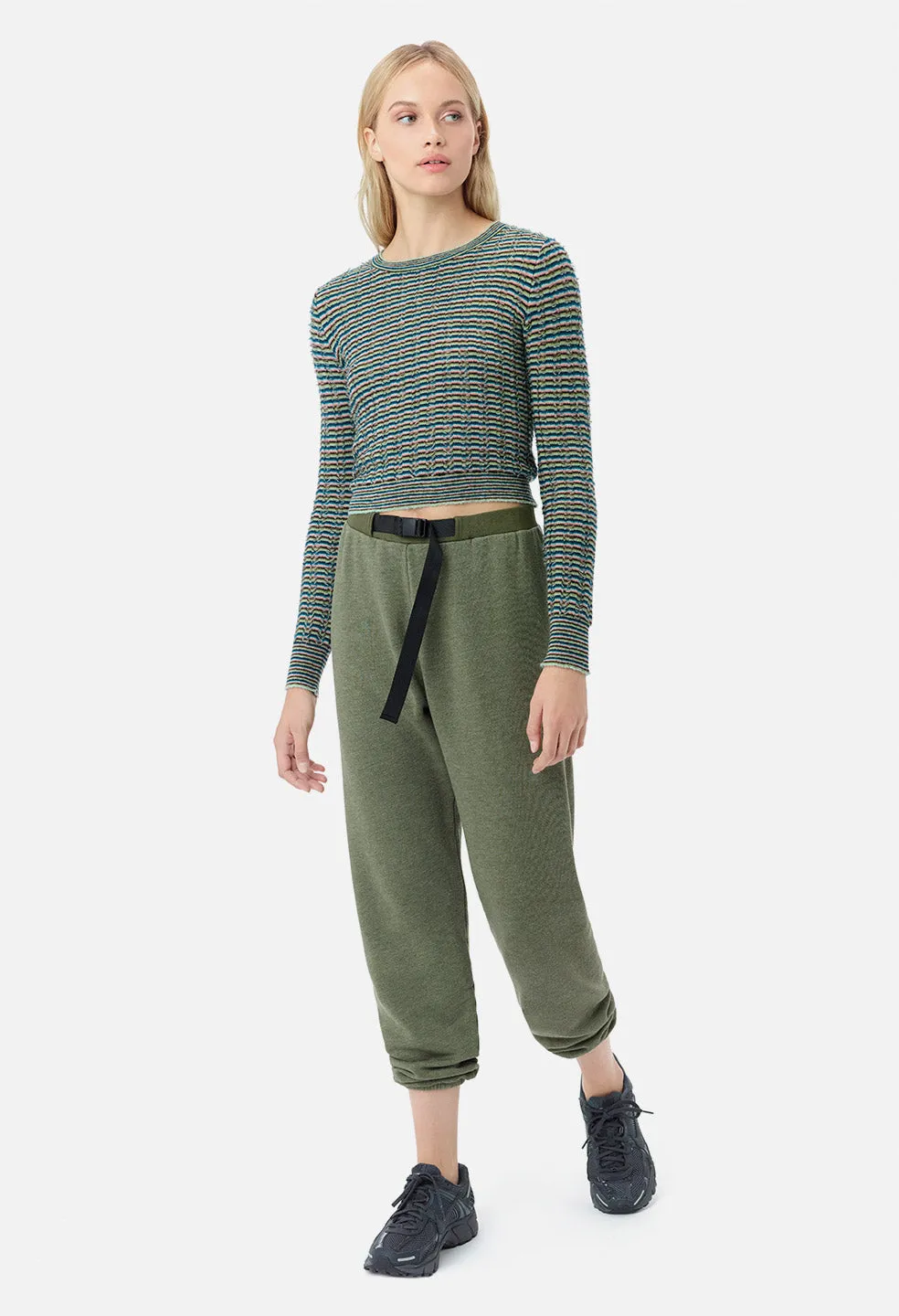 Belted Vintage Fleece Sweatpants / Lichen