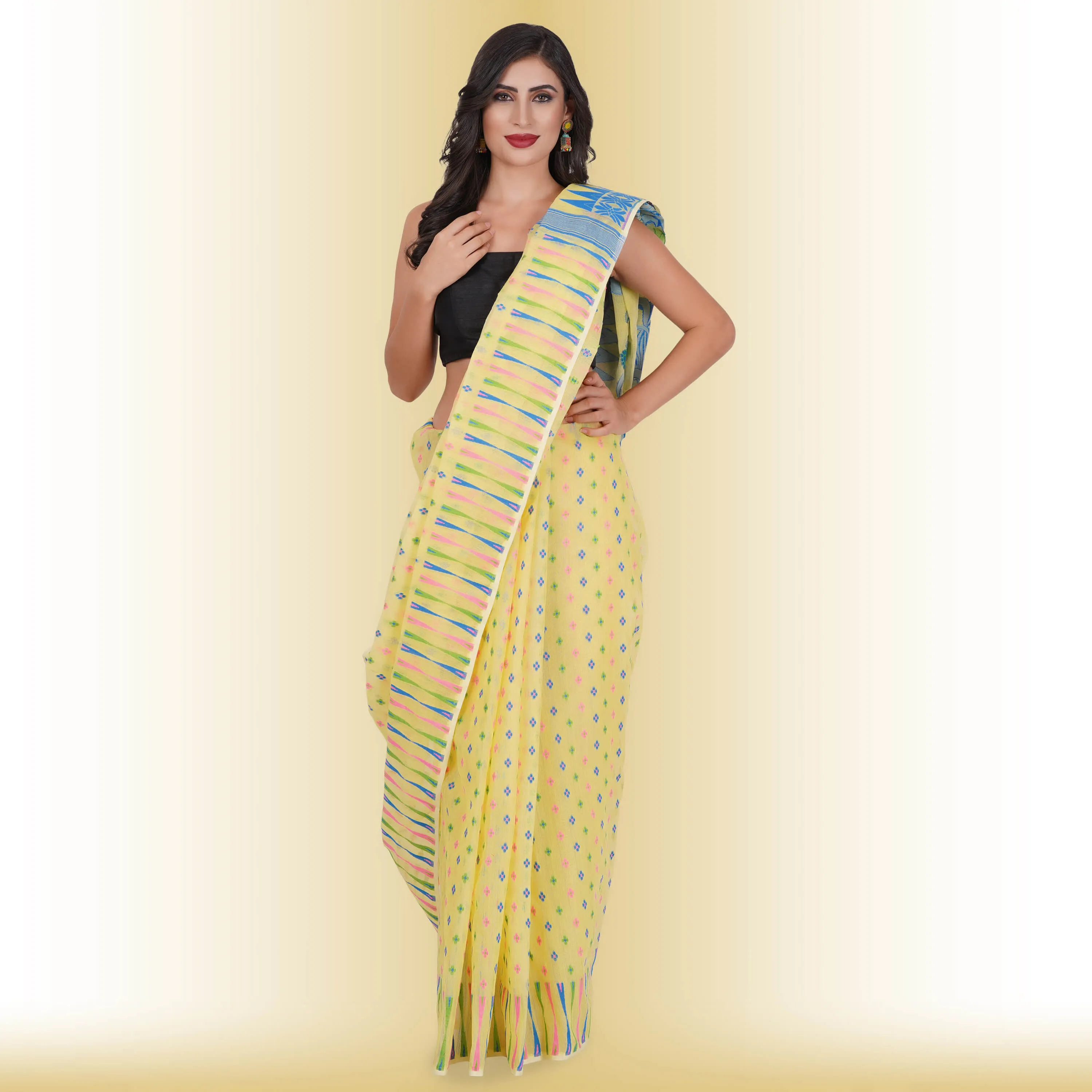 Bengali Cotton Jamdani Sarees