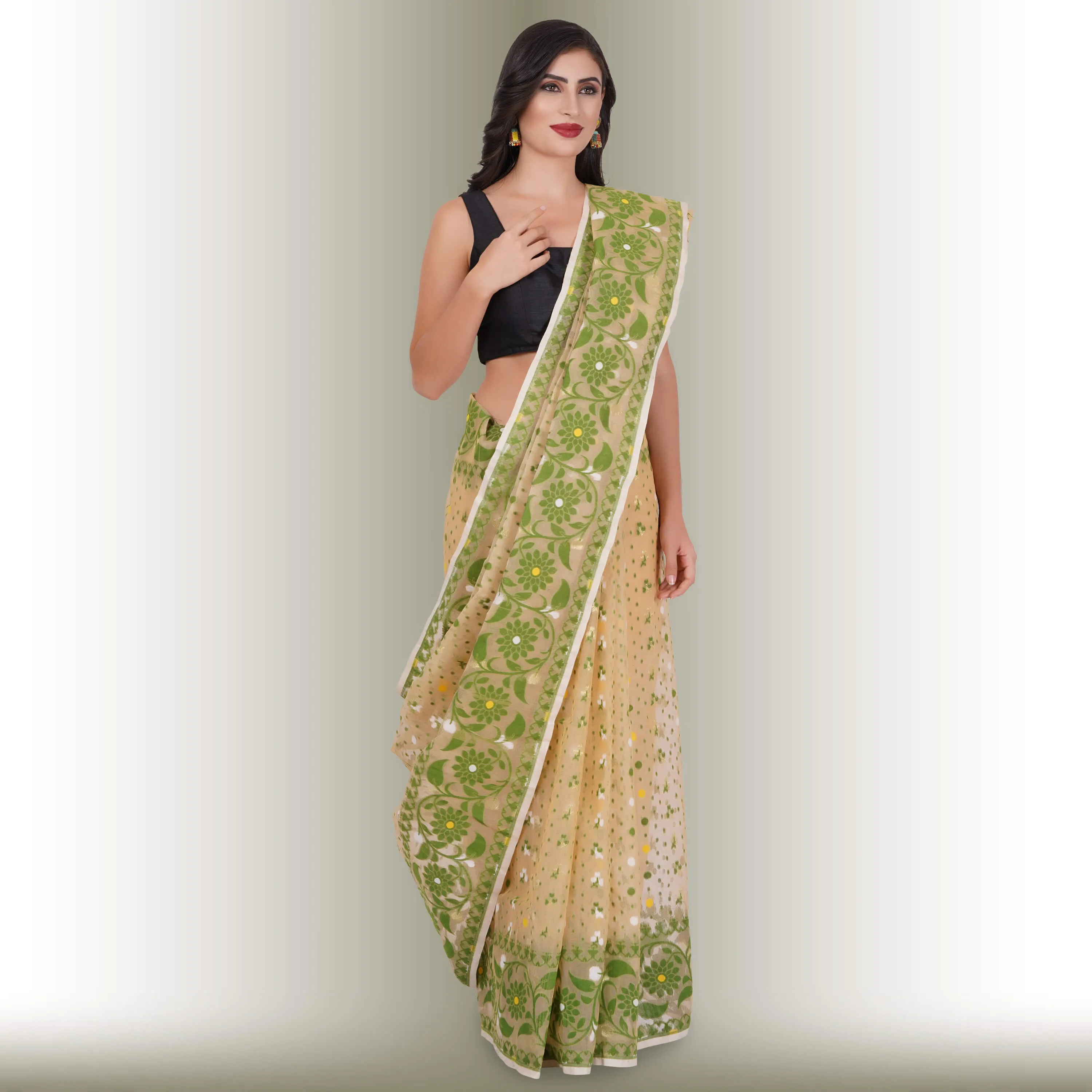 Bengali Cotton Jamdani Sarees