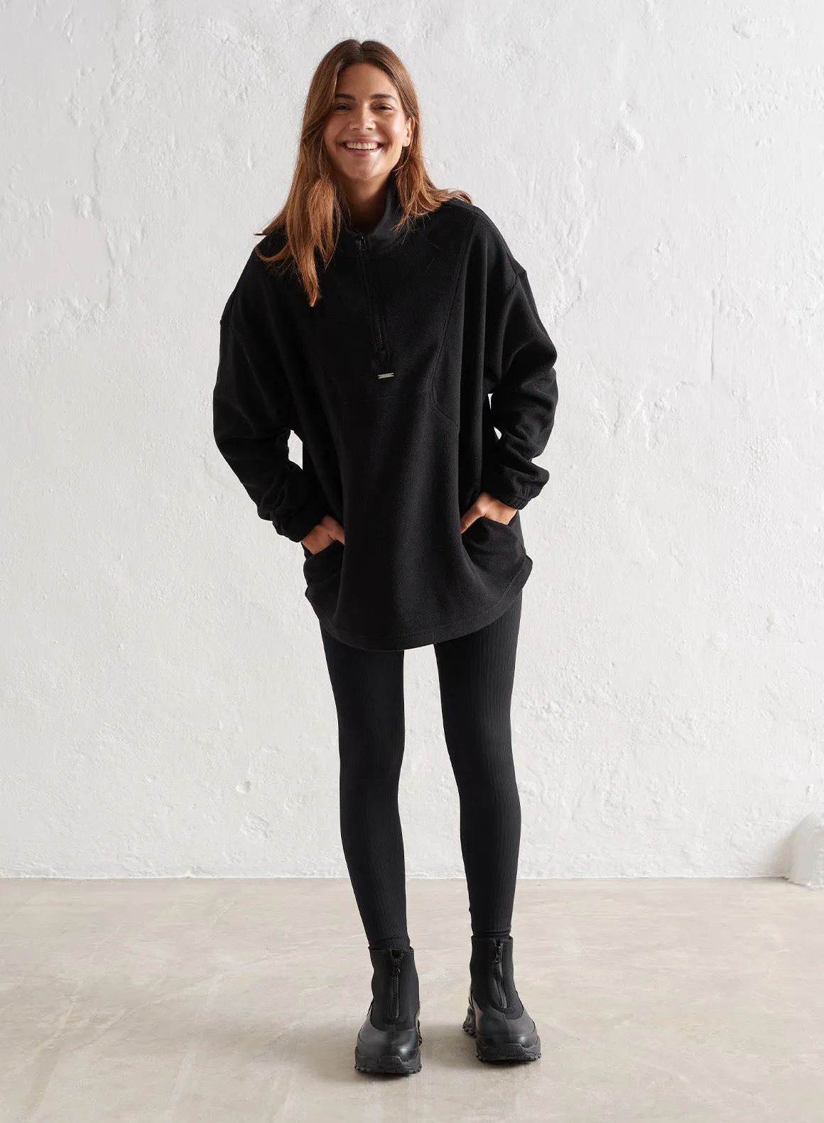 Black Fleece Half Zip