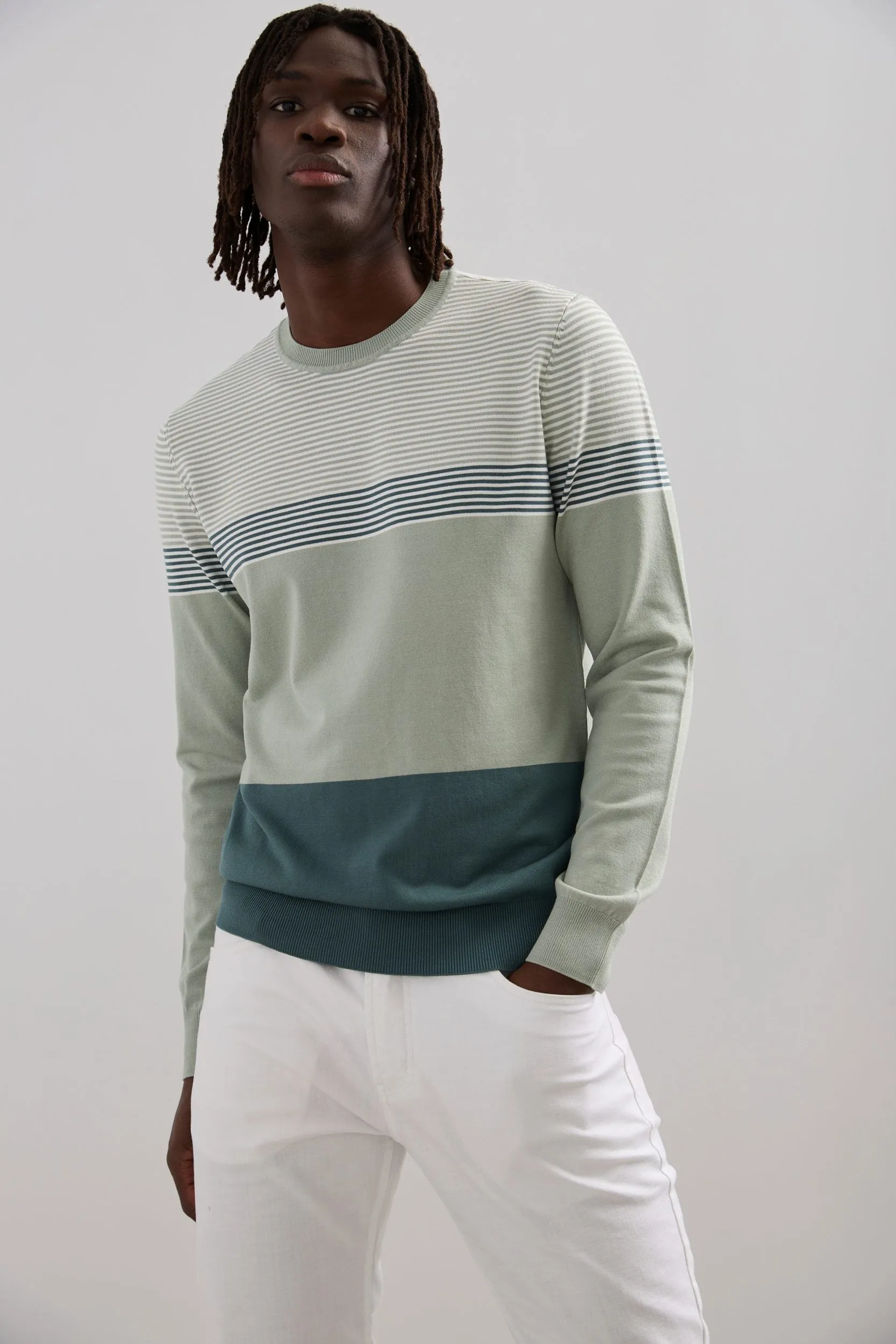 Block Stripe Sweater