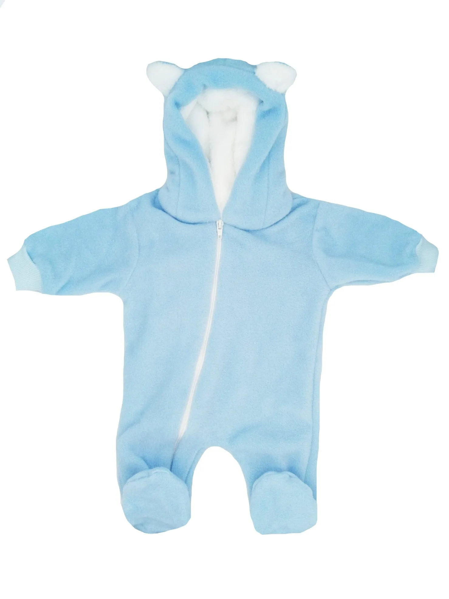 Blue Fleece Pramsuit