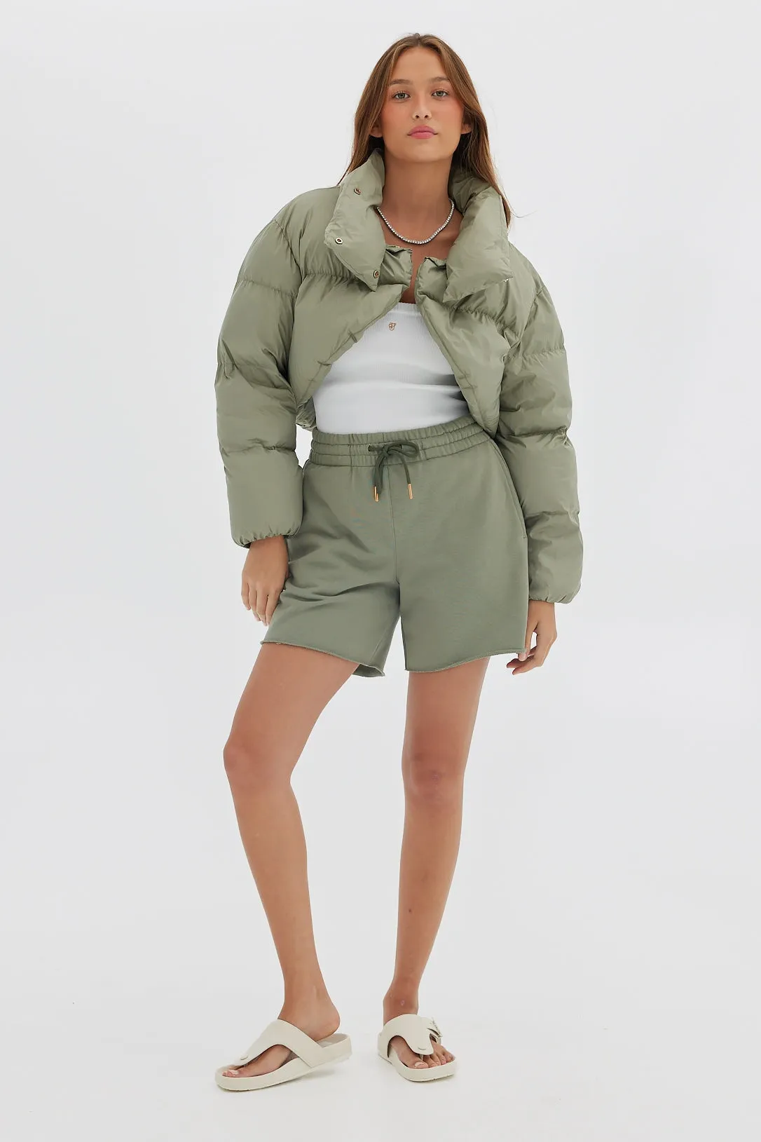 Bolero Puffer - Sage