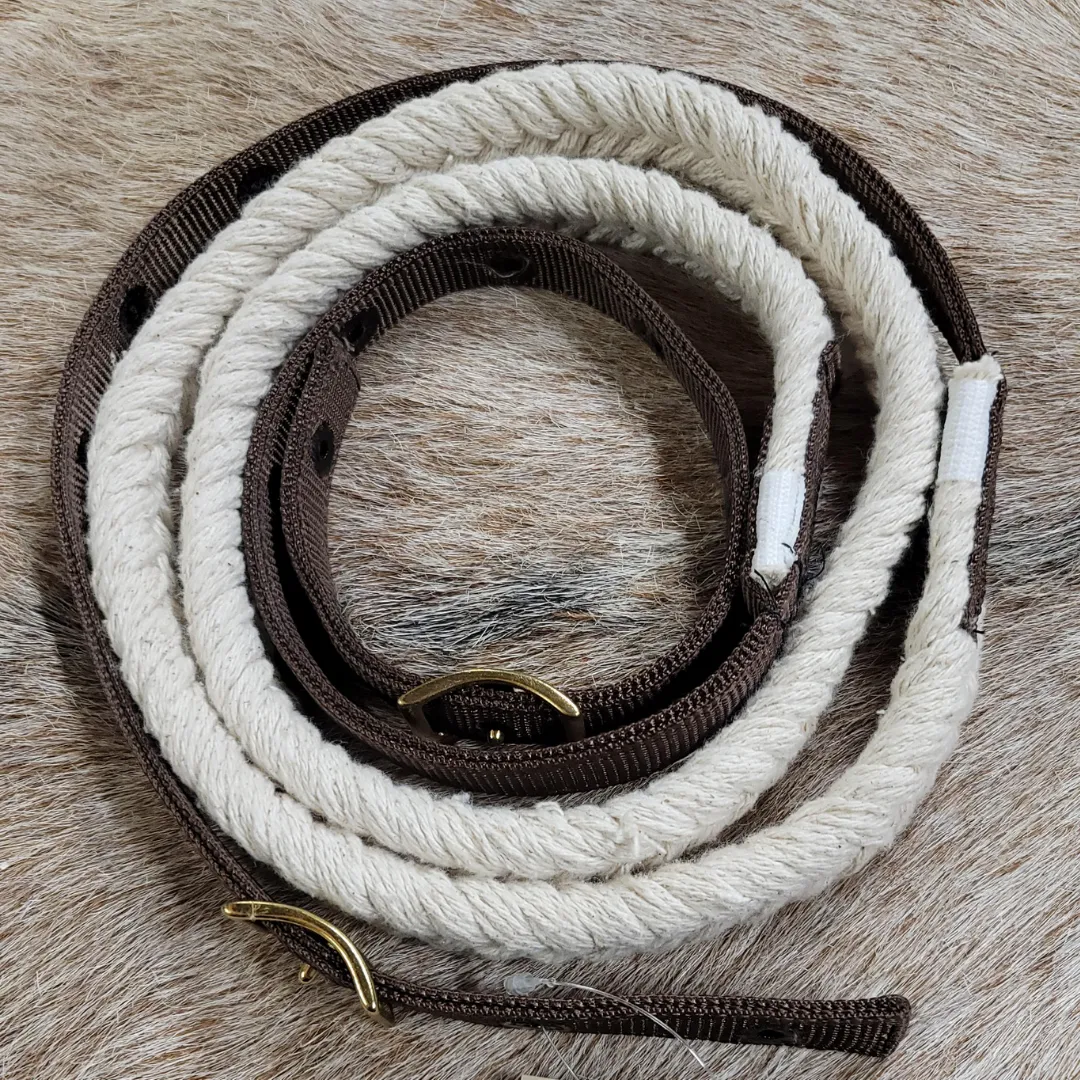 BRAIDED COTTON BARREL REINS