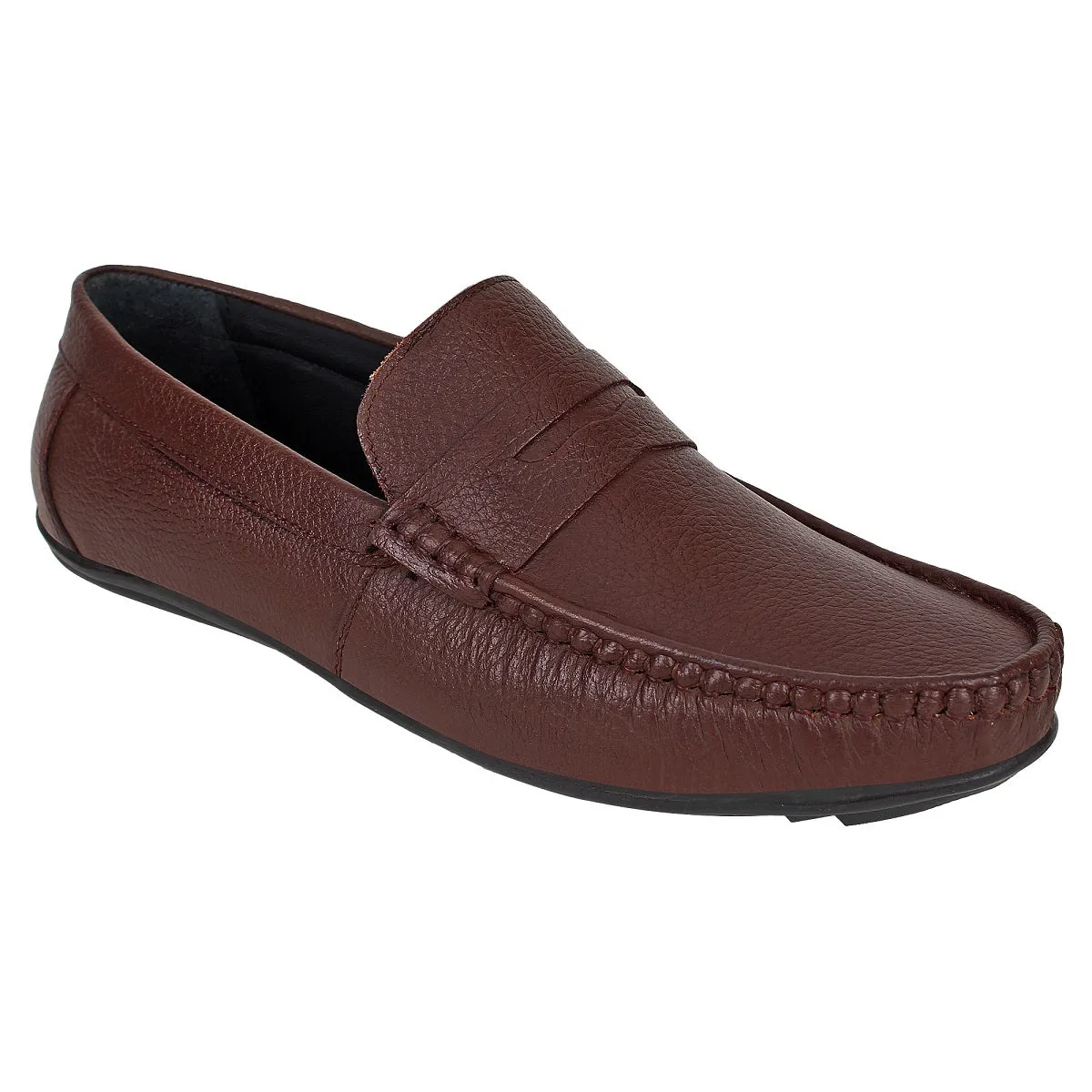 Brown Leather Loafers for Men - Defective