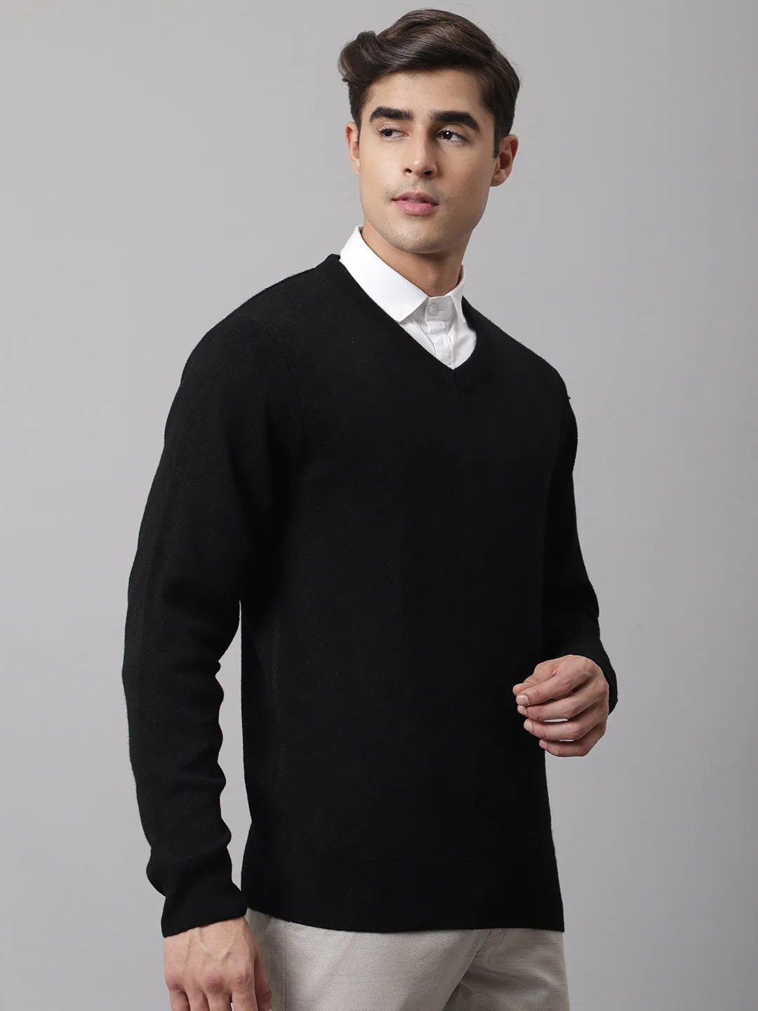 Cantabil  Men Black Sweater