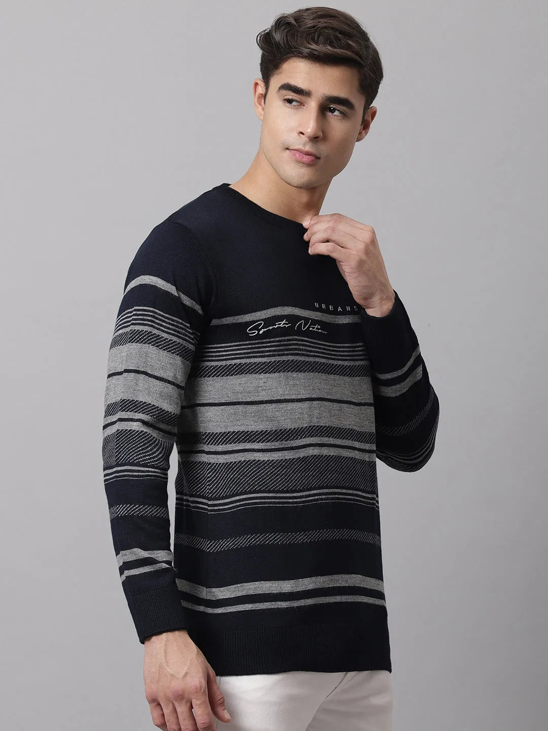 Cantabil  Men Navy Sweater