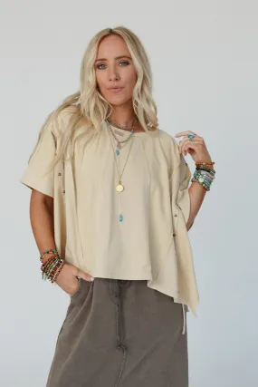 Cape Cod Studded Top - Tan