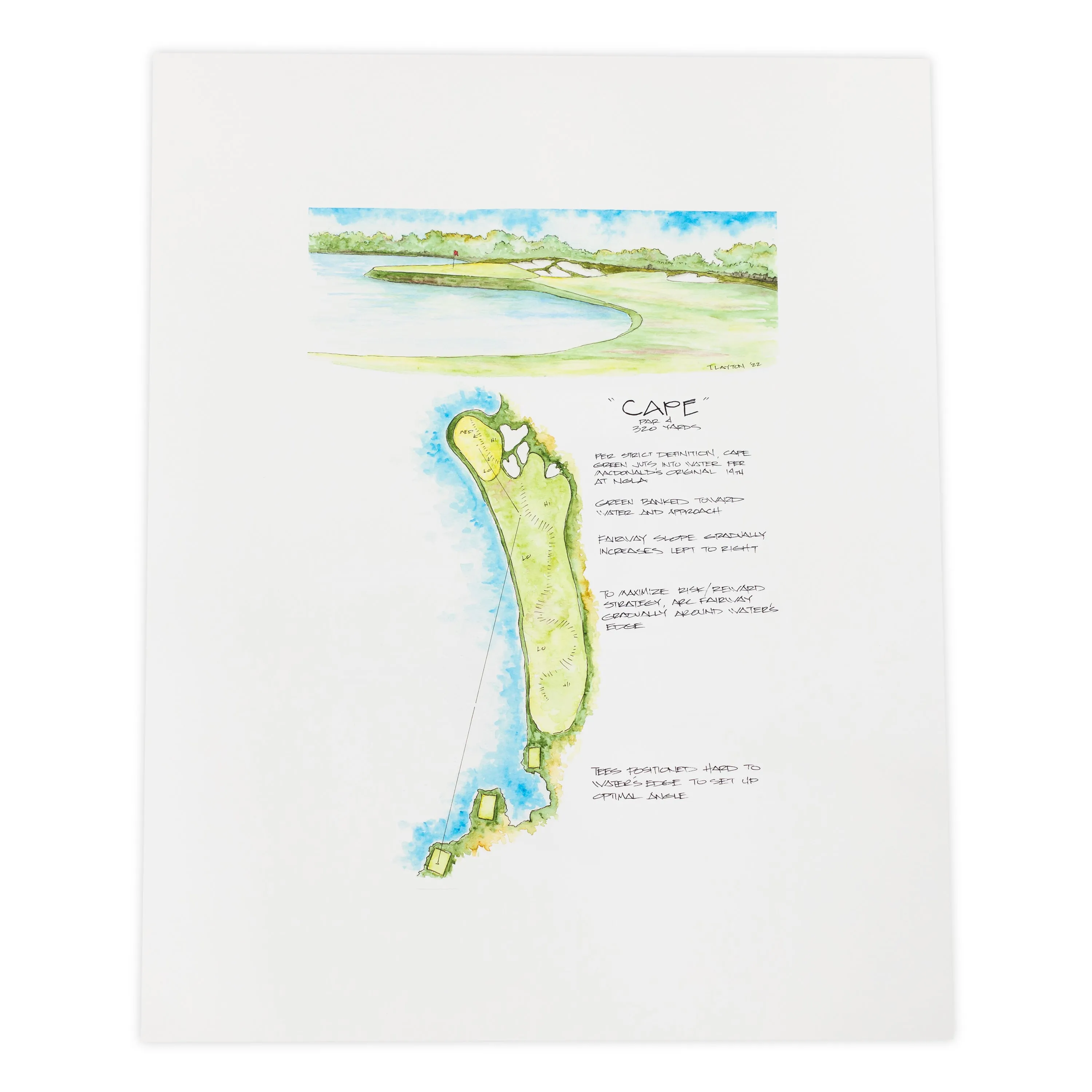 Cape Golf Course Print by Thad Layton