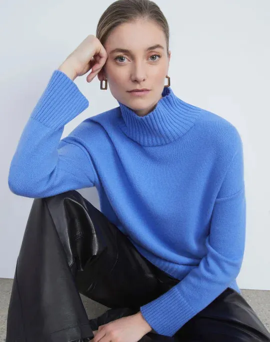 CASHMERE STAND COLLAR SWEATER