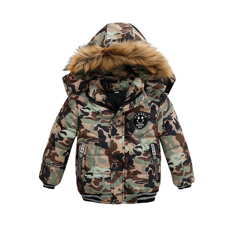 Children's Cotton Jacket Winter Boys Thickened Warm Cotton Jacket Coat