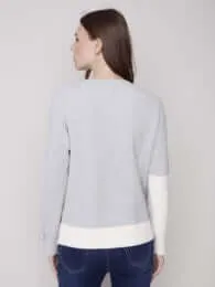 Color Block Lacing Sweater