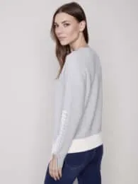 Color Block Lacing Sweater