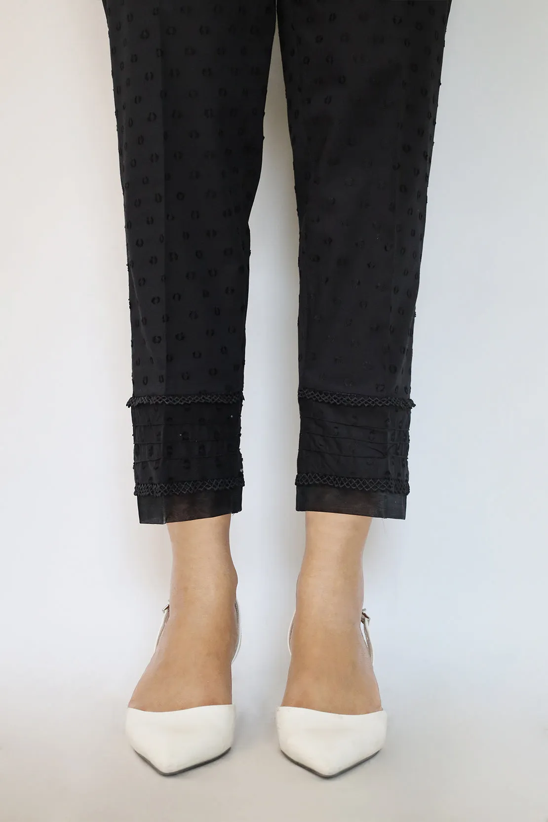 Cotton Jacquard Pants