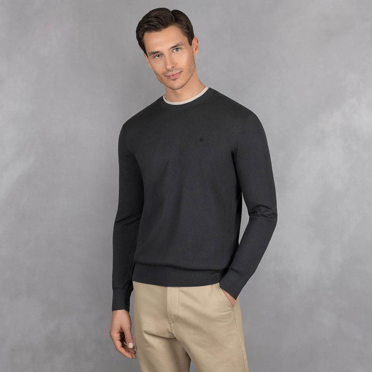 Cotton Pullover Round Neck Men