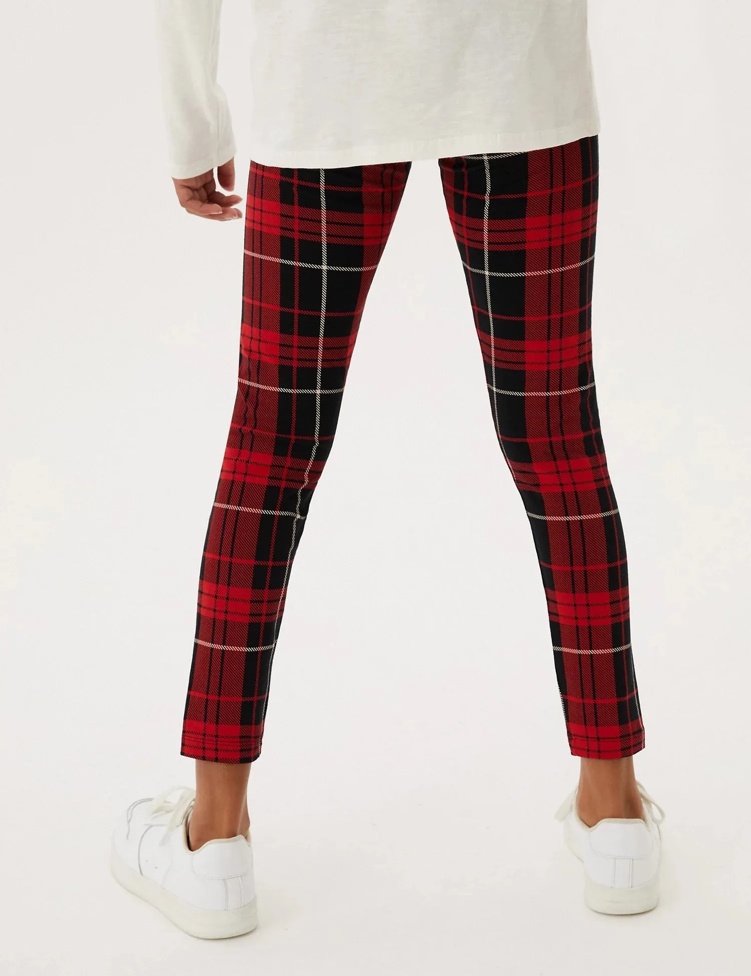 Cotton Rich Checked Leggings