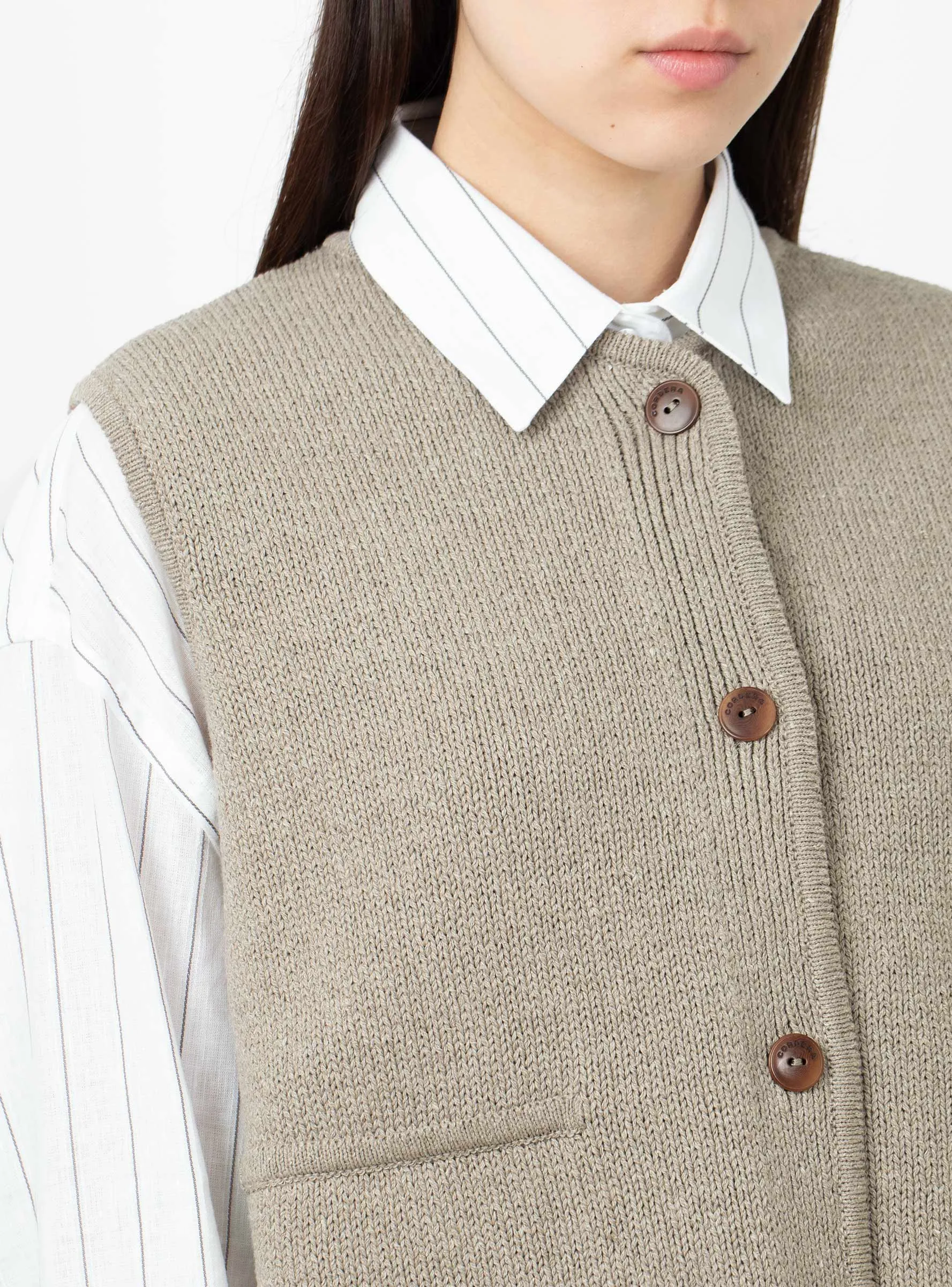 Cotton Waistcoat Taupe