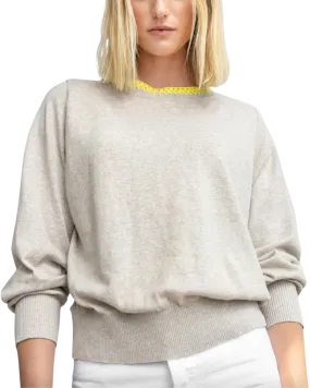 Crochet Trim Sweater (Wheat)