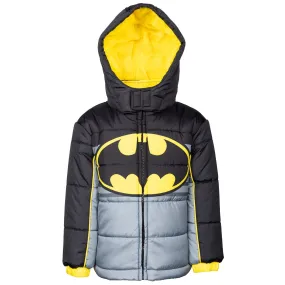 DC Comics Justice League Batman Zip Up Winter Coat Puffer Jacket