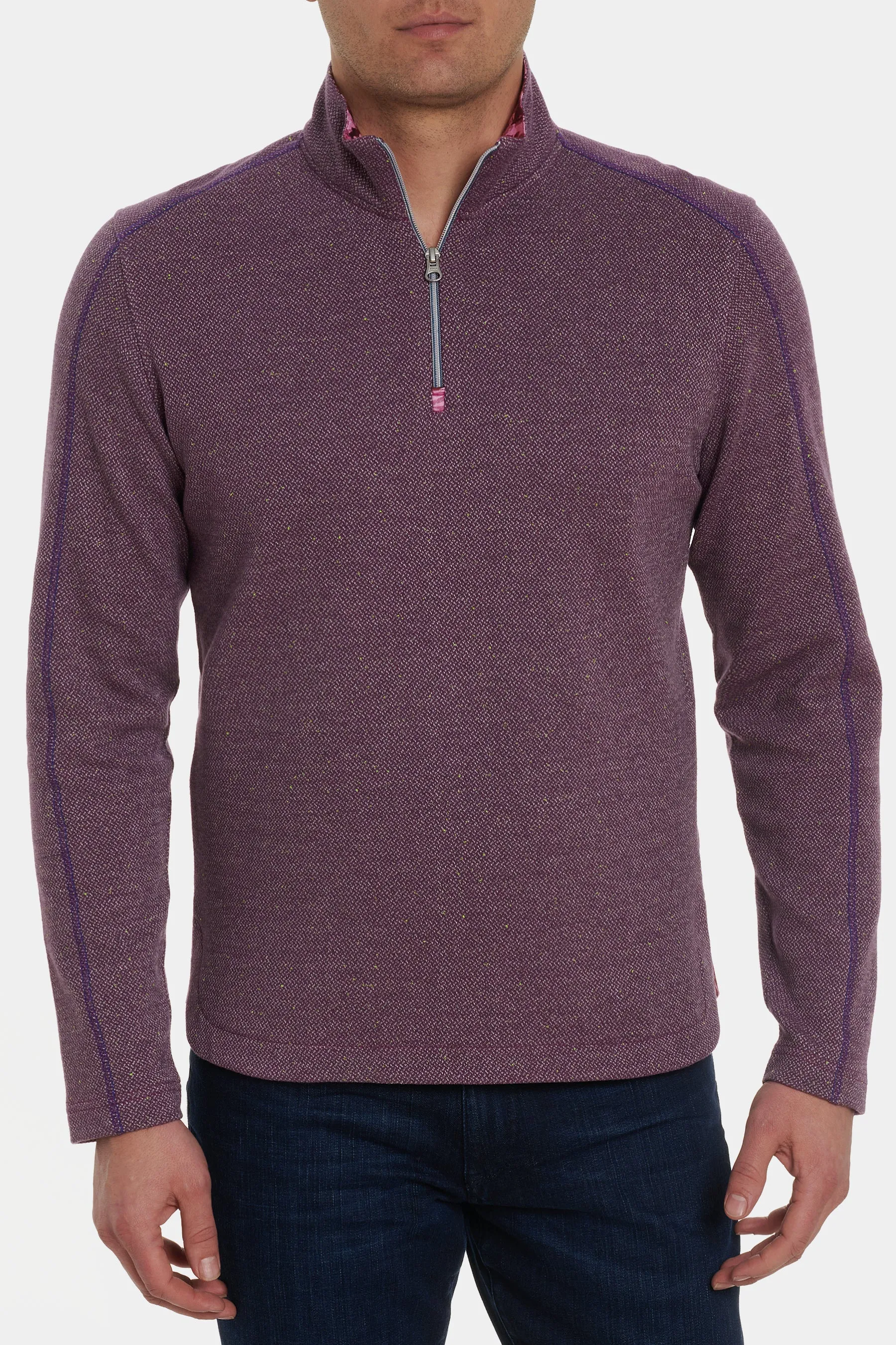 Delage Long Sleeve Quarter Zip Neck Shirt