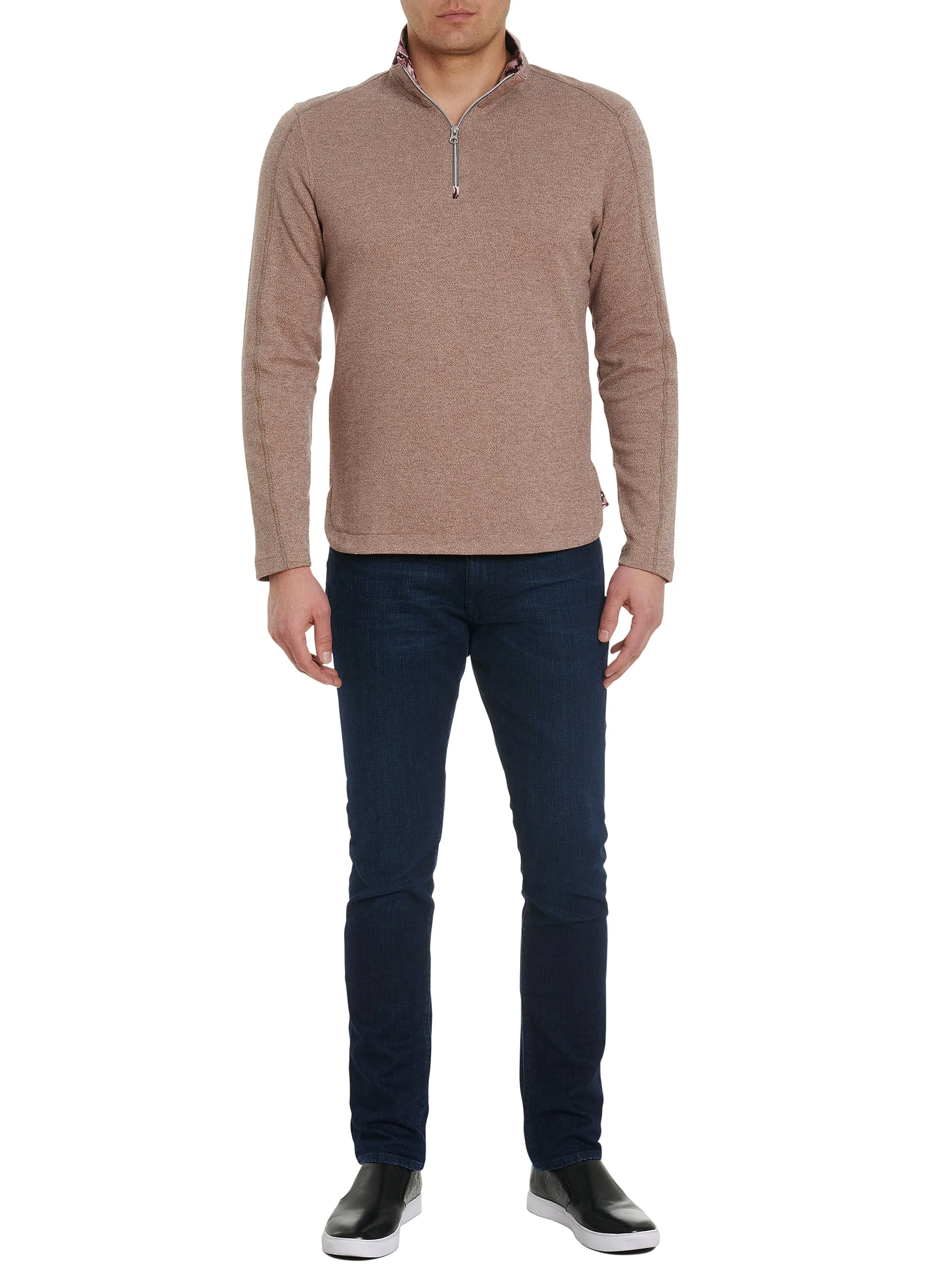 Delage Long Sleeve Quarter Zip Neck Shirt