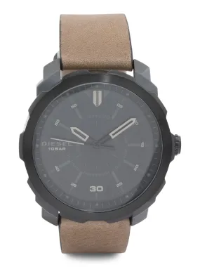 DIESEL Men's Machinus NSBB Leather Strap Watch