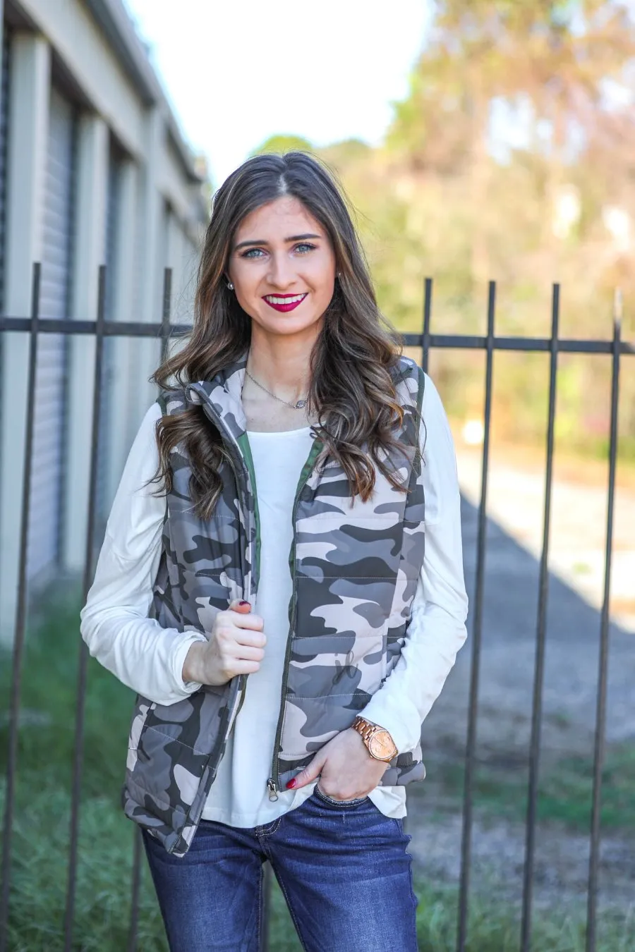 Dillion Camo Puffer Vest