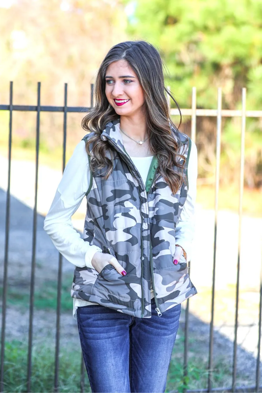 Dillion Camo Puffer Vest