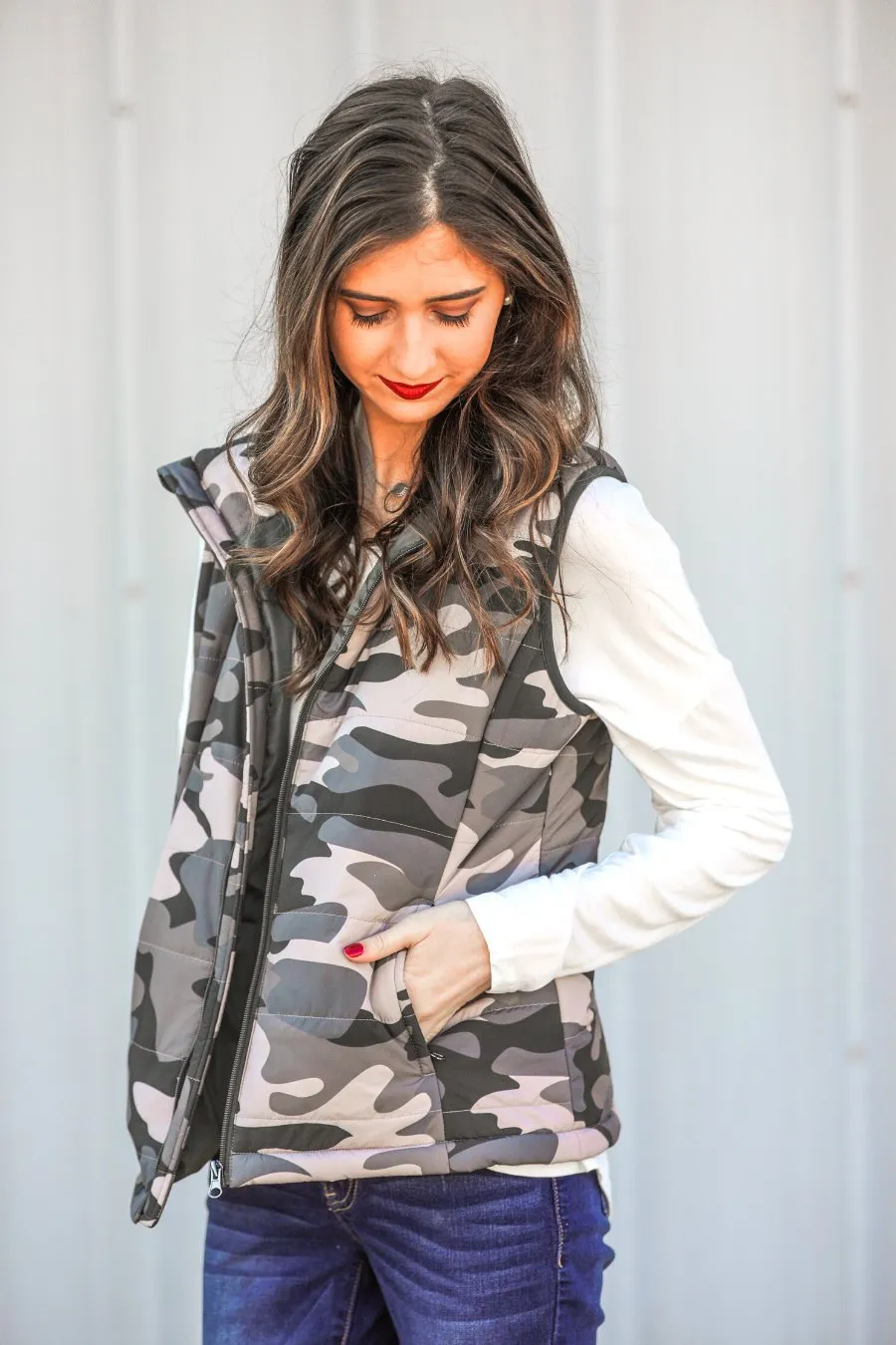 Dillion Camo Puffer Vest