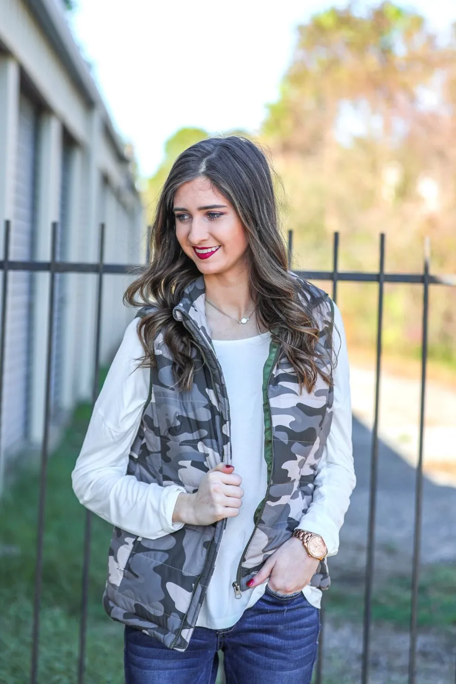 Dillion Camo Puffer Vest