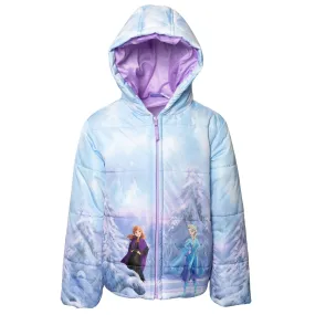 Disney Frozen Zip Up Winter Coat Puffer Jacket