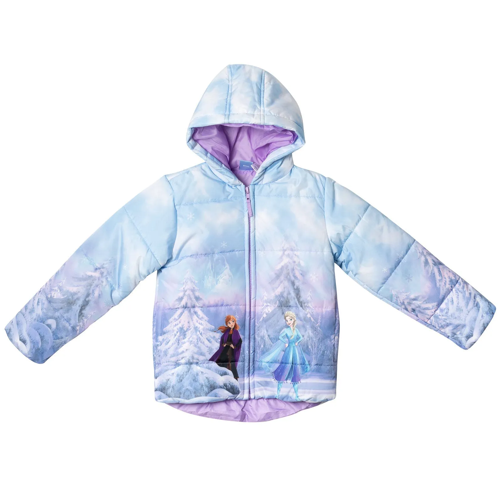 Disney Frozen Zip Up Winter Coat Puffer Jacket