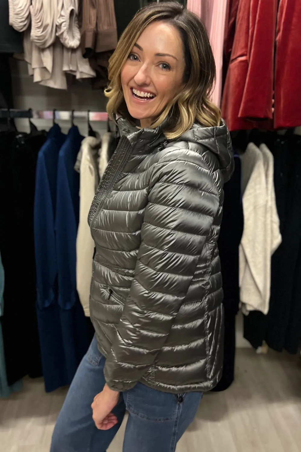 Platinum Down-Filled Puffer Jacket - Ultimate Warmth and Style