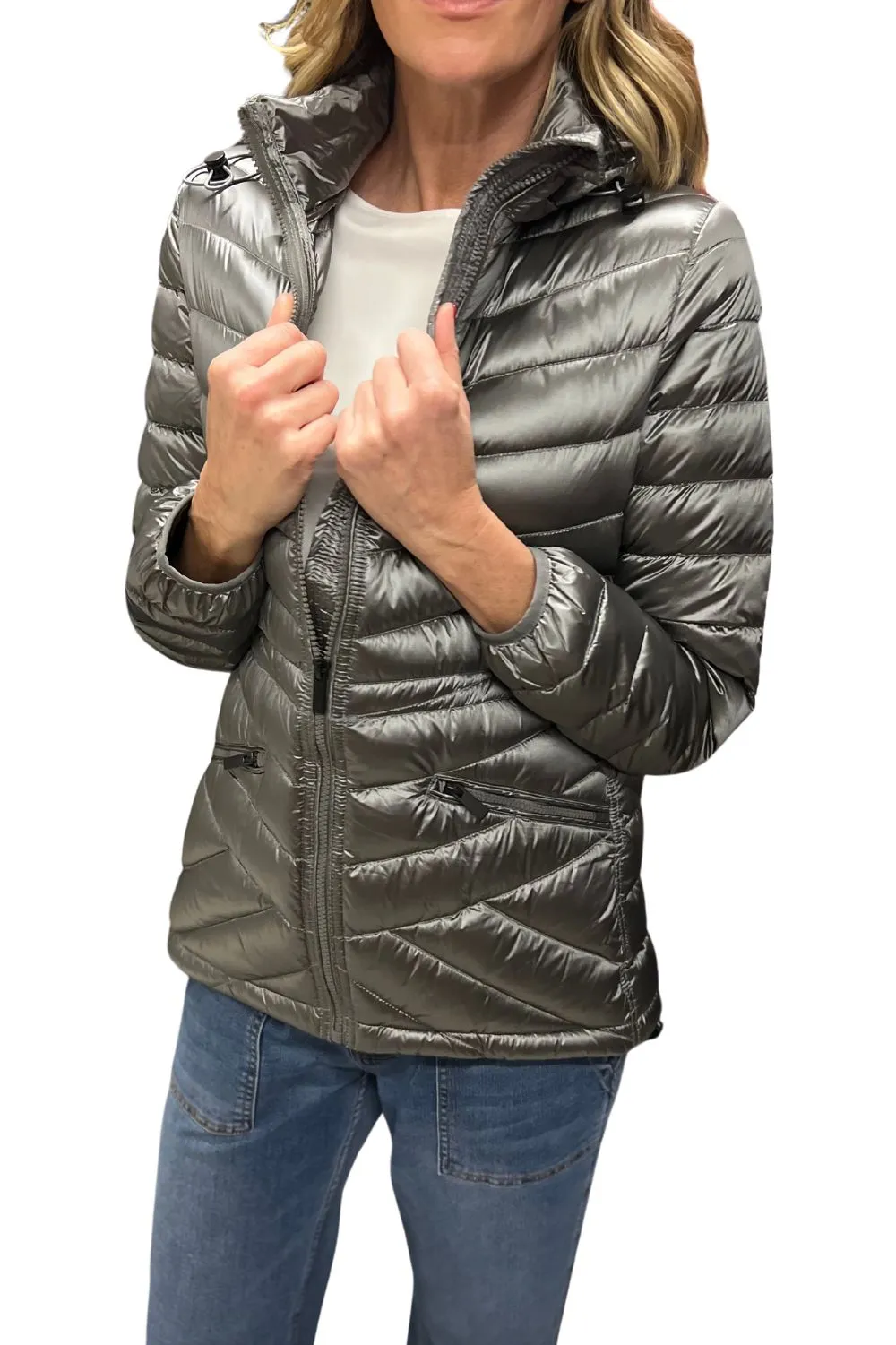 Platinum Down-Filled Puffer Jacket - Ultimate Warmth and Style