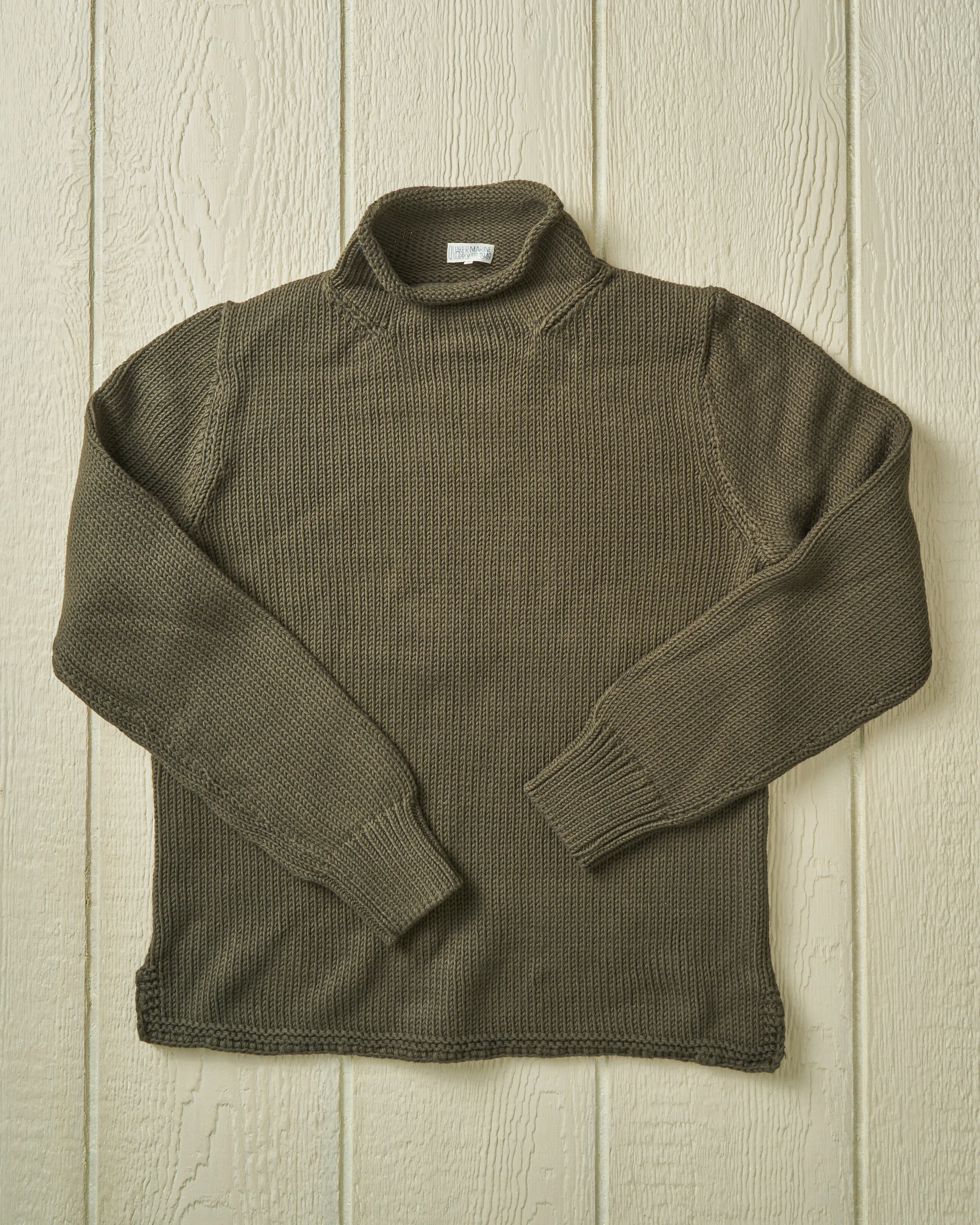 Fisherman's Sweater in Olive