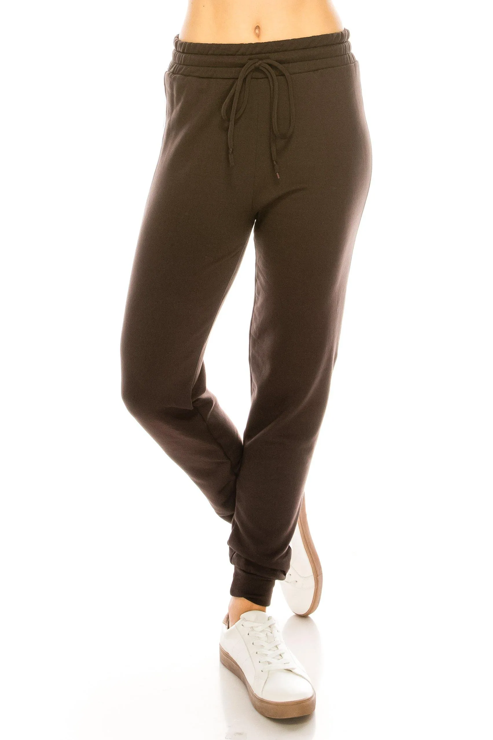 Fleece Jogger Pants - Soft Winter Warm Striped Sweatpants