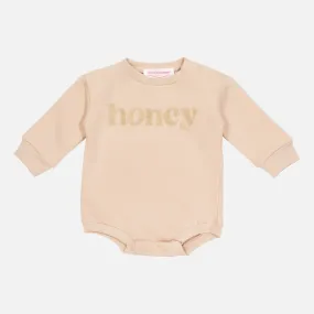 Fleece Jumper Romper - Honey