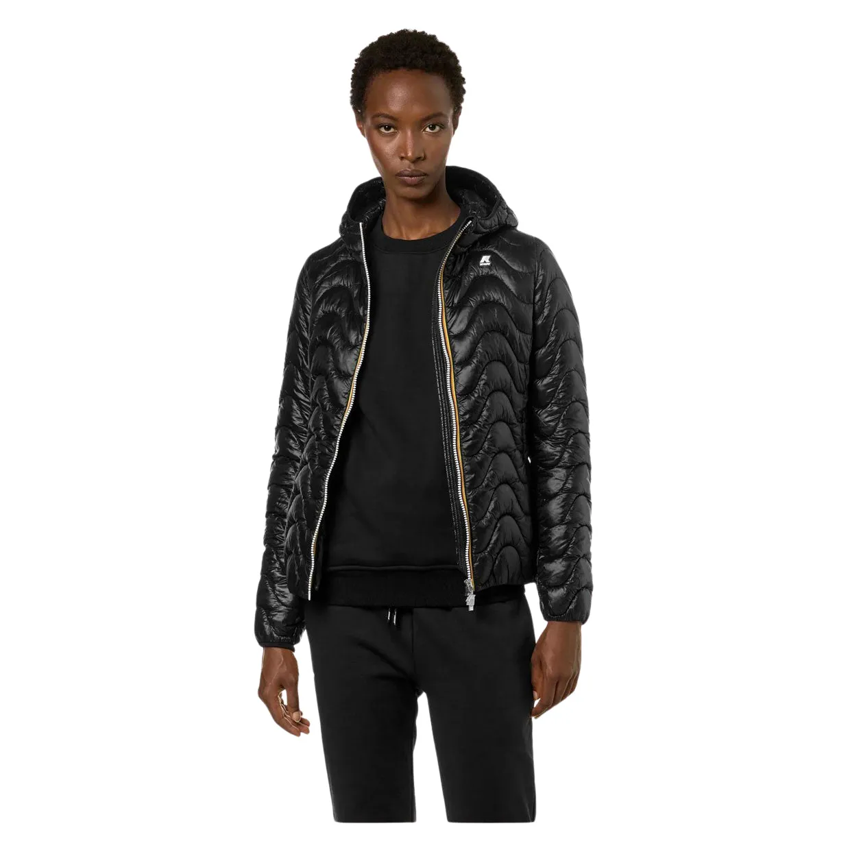 Giubbino Donna K-Way Lily Quilted Warm Nero