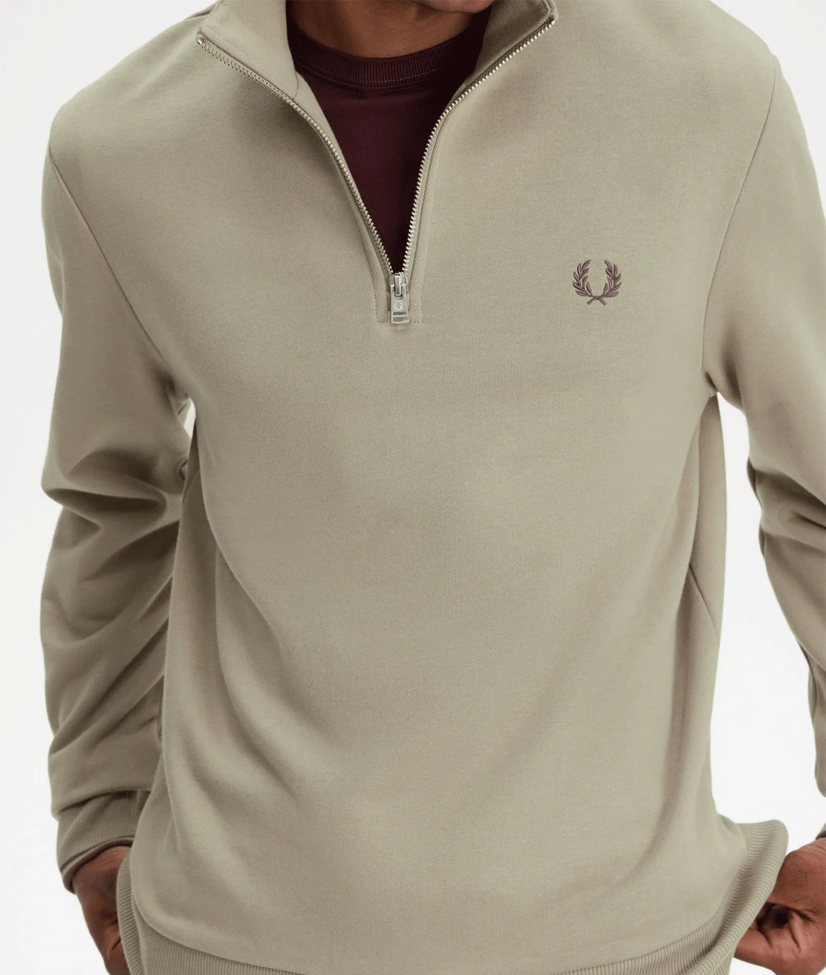 Premium Warm Grey Half-Zip Sweatshirt for Cozy Comfort