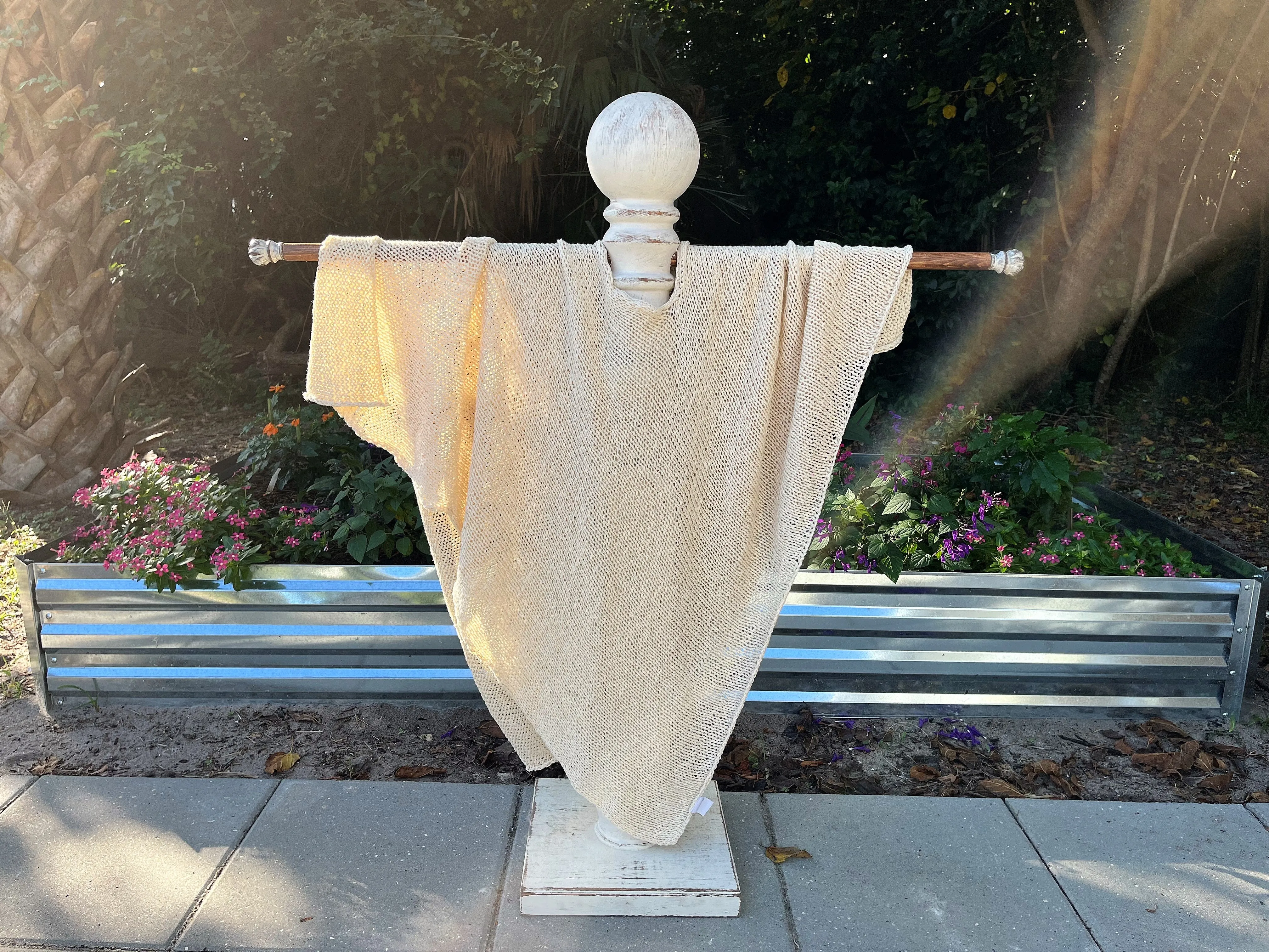 Handmade AuroKnits Cotton Poncho