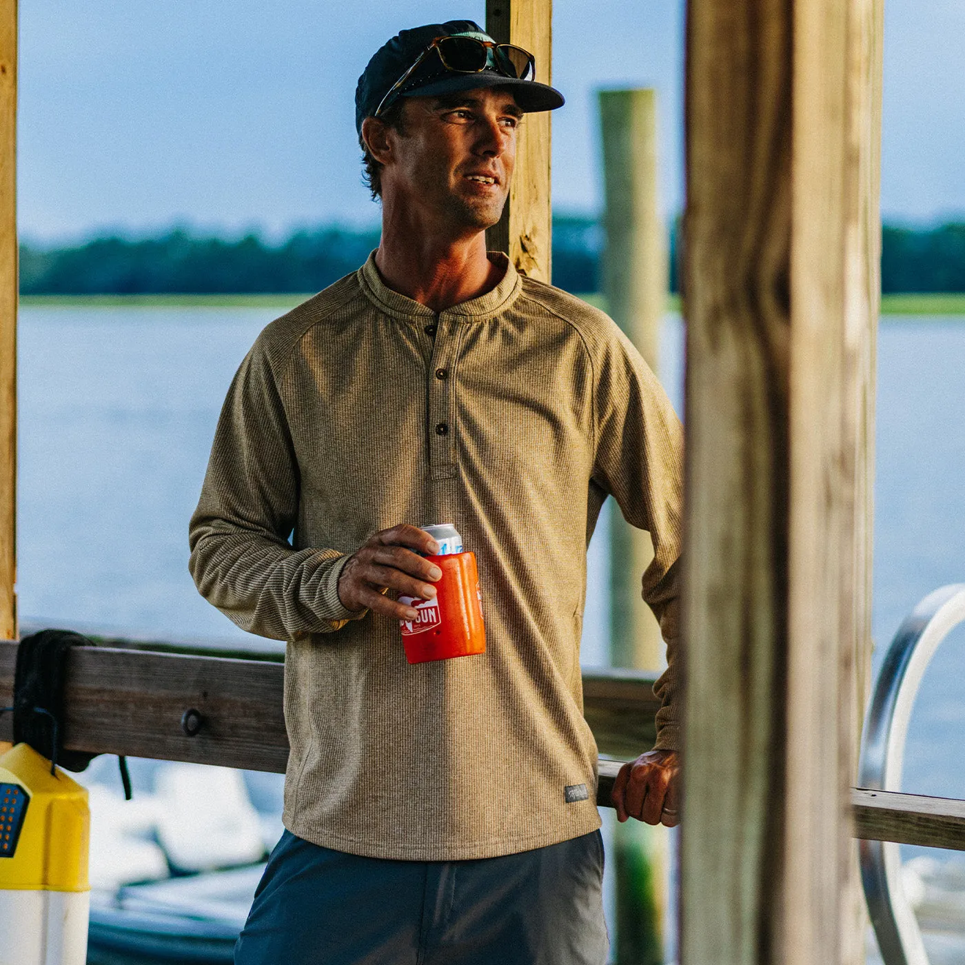 Harkers Island Fleece Henley