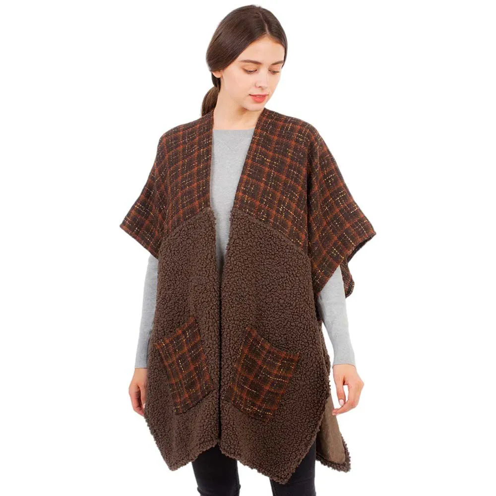 Indian Tribe Pattern Pocket Cape Poncho