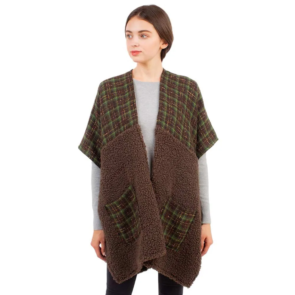 Indian Tribe Pattern Pocket Cape Poncho