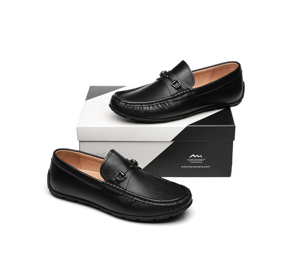 Leather Black Loafers Men Colin