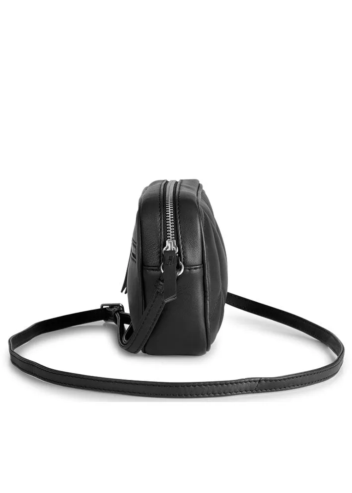 Markberg Pernilla Crossbody Taske Chevron Puffer - Black