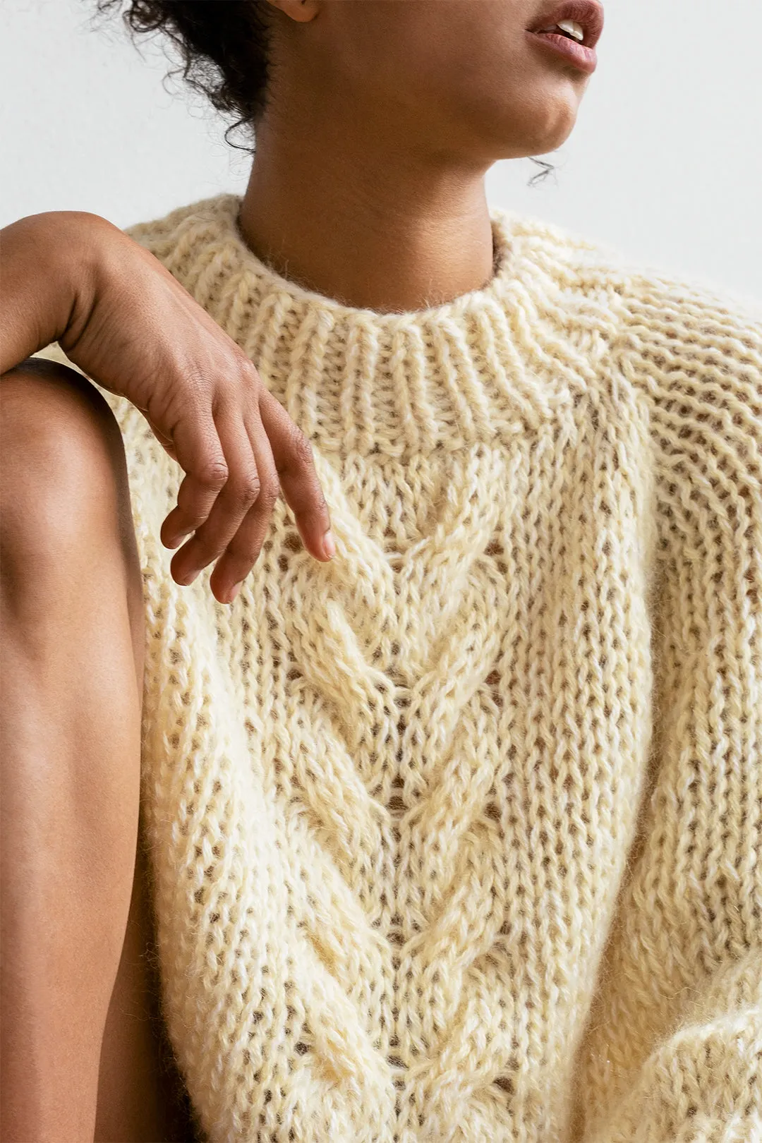 Mohair Chunky Braid Sweater